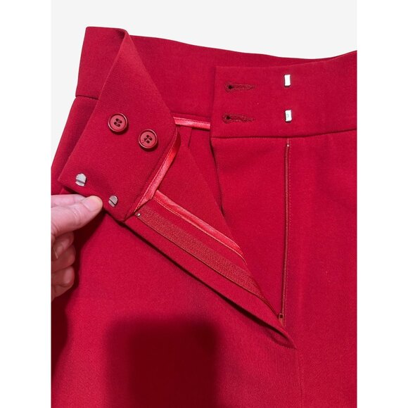 Space Simona Corsellini Womens Red Slim Fit Tapered Leg Pants Size UK 44 Italy - Picture 11 of 16